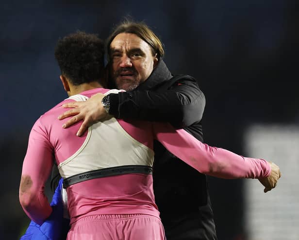 NEXT CHALLENGE - Daniel Farke, manager of Leeds United, and Georginio Rutter celebrate the win over Sheffield Wednesday before a couple of rest days and the preparation for Millwall at home. Pic: Ed Sykes/Getty Images