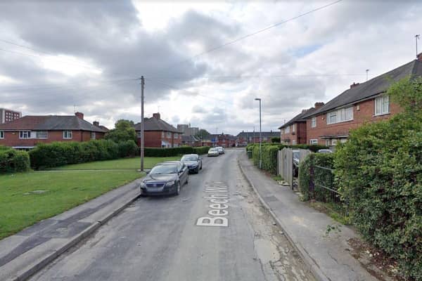 Firefighters were called to the house fire in Beech Walk, Gipton, at around 1pm. Photo: Google.