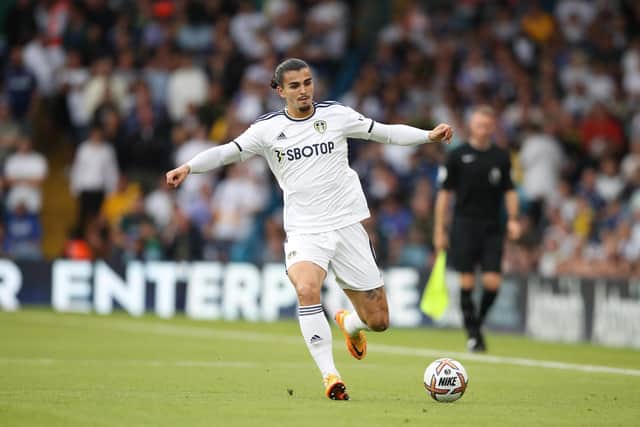 PRAISE: For Leeds United new boy Luis Sinisterra and also Rodrigo from Whites defender Pascal Struijk, above.
Photo by Ashley Allen/Getty Images.