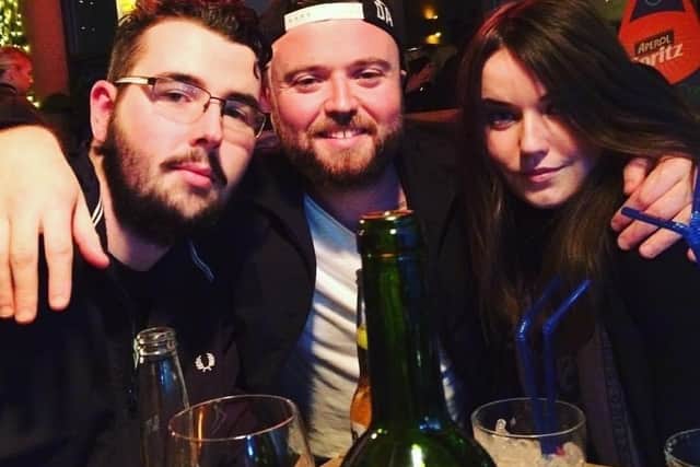 James Derrig with his brother, John, and his sister