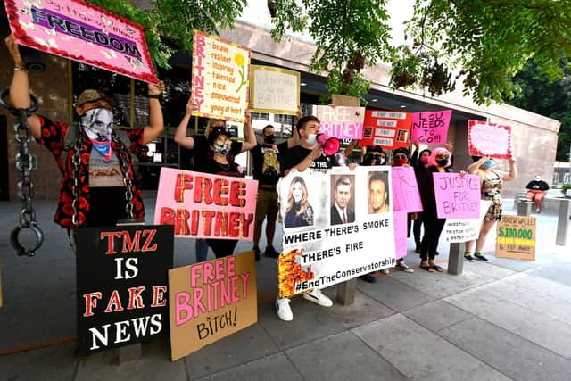 A #FreeBritney protest outside a Los Angeles courthouse (Getty Images)