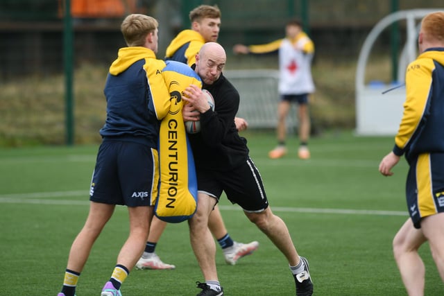 Lee Kershaw is staying fit in pre-season with Rhinos, after becoming a free-agent following his departure from next week's opponents Wakefield Trinity.