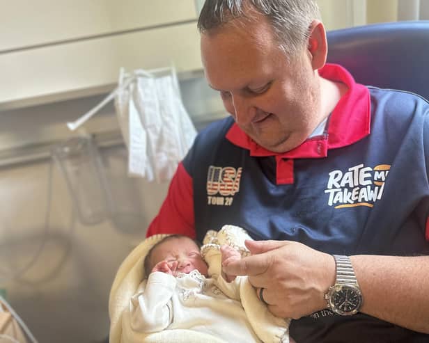 YouTuber Danny Malin said he had "tears rolling down my face" as he welcomed his daughter to the world.