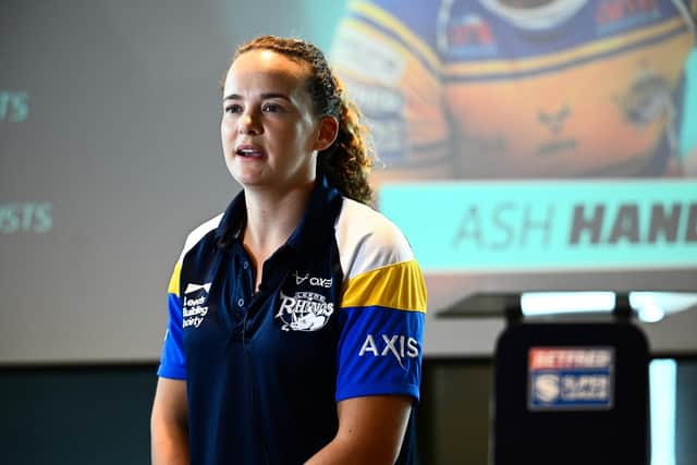 Leeds Rhinos women's coach Lois Forsell seen during this week's play-offs launch at Old Trafford. Picture by Olly Hassell/SWpix.com.
