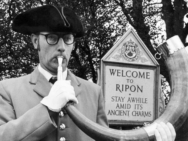 An unnamed Ripon Hornblower pictured in April 1972.
