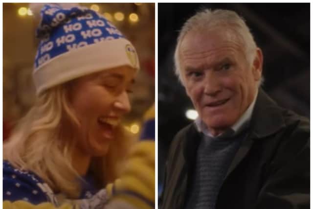 Leeds United's Christmas advert features a guest appearance from club legend Eddie Gray. Photo: Leeds United