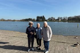 Liz, Andree and Chris at Yeadon Tarn Park
