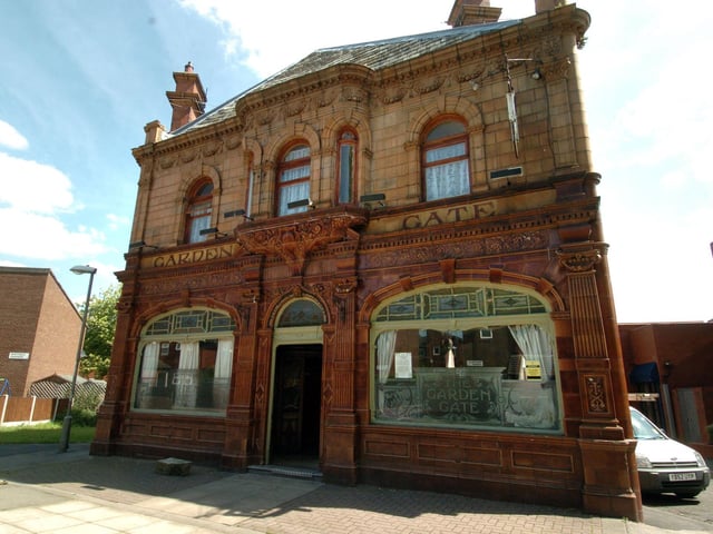 Records show that the first mention of a public house on the site of the present day Garden Gate was in 1833. It became a Tetley's pub in the 1960s and was saved from demolition by a public campaign in the 1970s when the surrounding area in Hunslet was cleared. In 1982, after a restoration project the Garden Gate was designated a 'Heritage Inn' and is one of approximately 20 Tetley pubs out of over 1,000 to be acknowledged in this way.