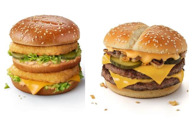A Chicken Big Mac® and Philly Cheese Stack.