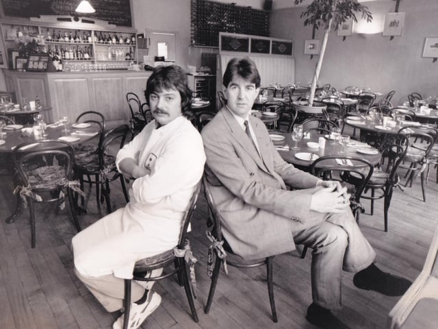 The champagne was flowing in Paris in October 1990. The restaurant with the Gallic flavour was voted West Yorkshire's top eating place. Owners Martin Spalding and Steven Kendall opened their 86 seater restaurant on Town Street in Horsforth barely two years earlier yet its reputation for good food at digestible prices had earned it the county's top accolade in the 1991 Good Food Guide. "We are delighted," said Steven. "It has made it all worthwhile."