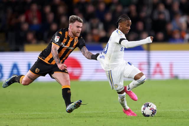 FLYING DUTCHMAN - Leeds United winger Crysencio Summerville was such a problem for Hull City that three players went into the book for fouling him in the 0-0 draw. Pic: Getty