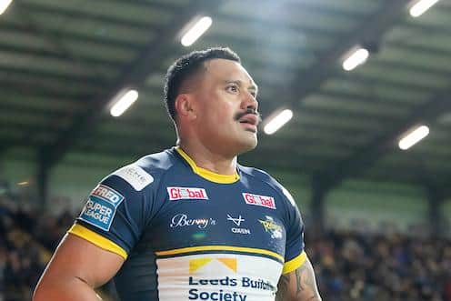 Rhinos' Zane Tetevano is now doing some on-field training following heart surgery. Picture by Allan McKenzie/SWpix.com.