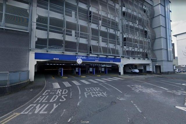 CitiPark Leeds Dock - £4.50. Address: Armouries Dr, Leeds LS10 1LE.