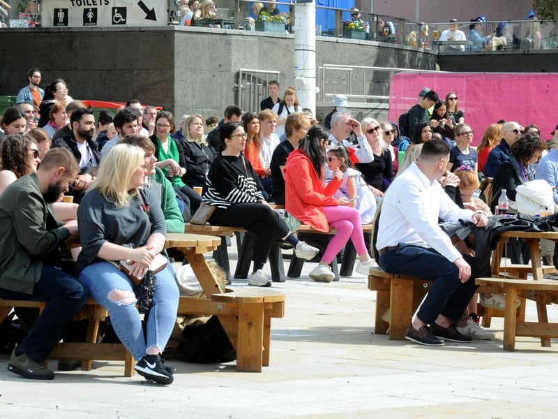 The sun shone as the crowds gathered for the crowning of Charles III.