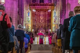 BBC One programme, Songs of Praise,  was filmed at Leeds Cathedral in March 2022.