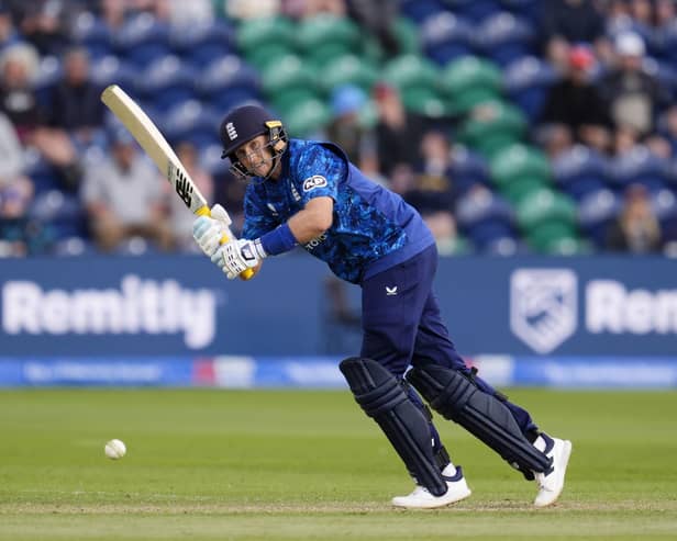 EASY DOES IT: Joe Root batting plays through mid-wicket during his match-winning innings against the West Indies at Sophia Gardens. Picture: Nick Potts/PA