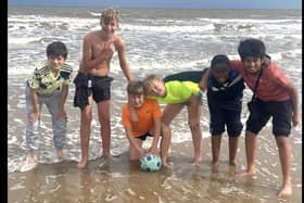 Jayden, Sonny,Oli, Shay, Aiden and Dhirren getting an awayday