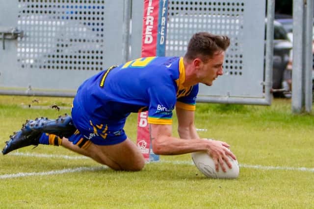 Will Cohen, who was among the try scorers in Hunslet ARLFC's win at Wath Brow. Picture by Alex Shenton.