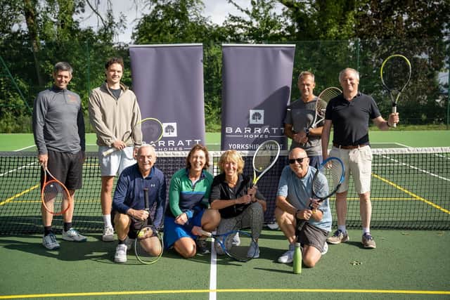 B&DWYW - SGB-47271 - Pickleball enthusiasts enjoying their sport following Barratt Homes' donation