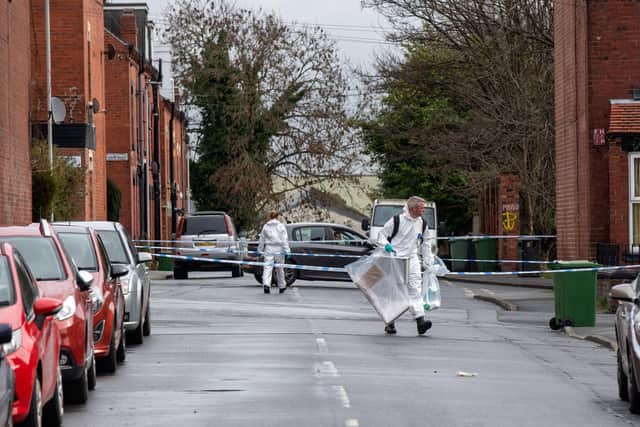 A scene remains in place around the address in Salisbury Grove to undergo forensic examination and specialist searches.