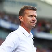 BRIGHTON, ENGLAND - AUGUST 27: Jesse Marsch, Manager of Leeds United, looks on ahead of the Premier League match between Brighton & Hove Albion and Leeds United at American Express Community Stadium on August 27, 2022 in Brighton, England. (Photo by Charlie Crowhurst/Getty Images)