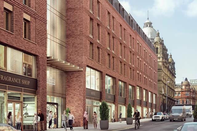 An image, facing west, showing the stylish look planned for the George Street hotel.