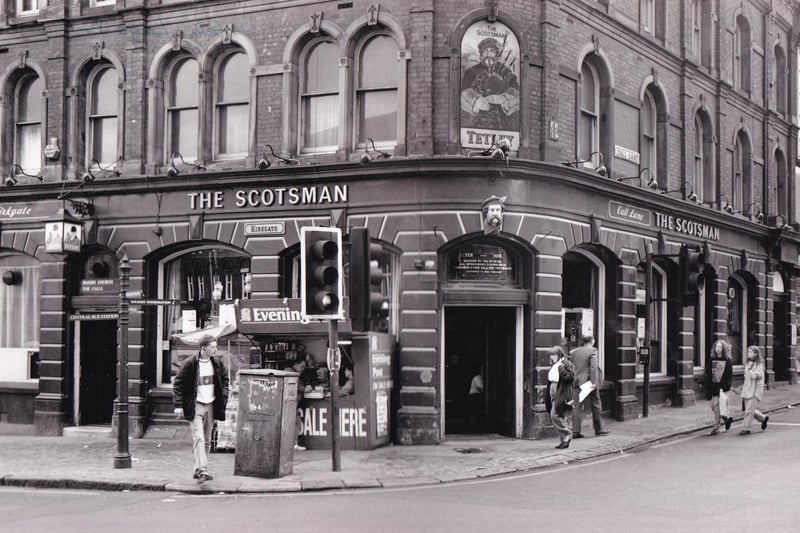 Regulars at The Scotsman organised a petition objecting to Tetley's plan to sell the pub to an amusement company. Pictured in 1993.