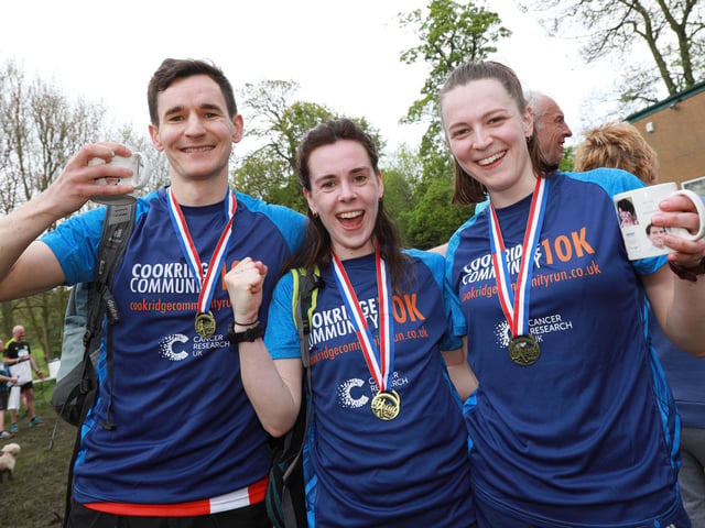 Despite the overnight rain, people enjoyed the run through Golden Acre Park, which follows the route that Gareth Dunn would take while training.