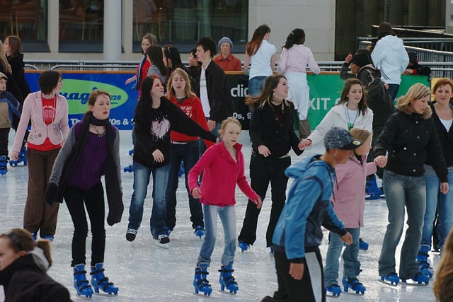 Skaters enjoyed a cool time at The Ice Cube in Millennium Square.