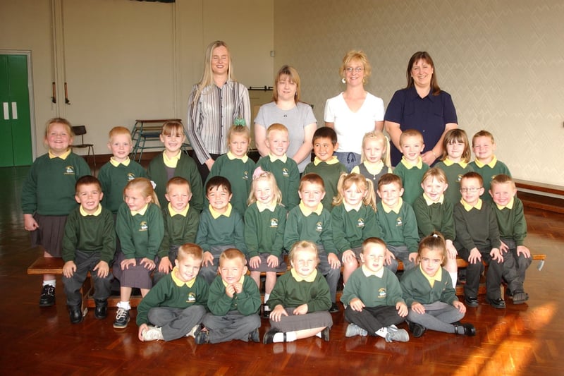 Looking smart in their uniforms at Hastings Hill Primary School. Is there a familiar face in this photo?