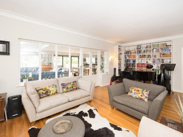 A pleasant ground floor sitting and music room.