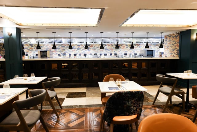 The Leeds site has the second largest kitchen pass of all of Six by Nico’s restaurants – offering diners a glimpse into the intricate food preparations