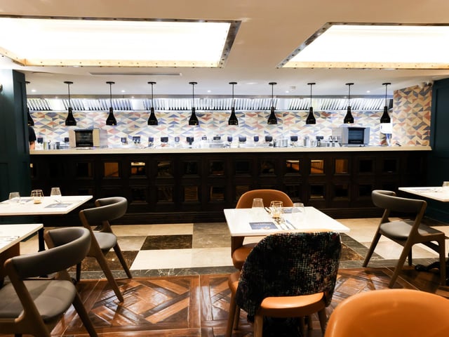 The Leeds site has the second largest kitchen pass of all of Six by Nico’s restaurants – offering diners a glimpse into the intricate food preparations