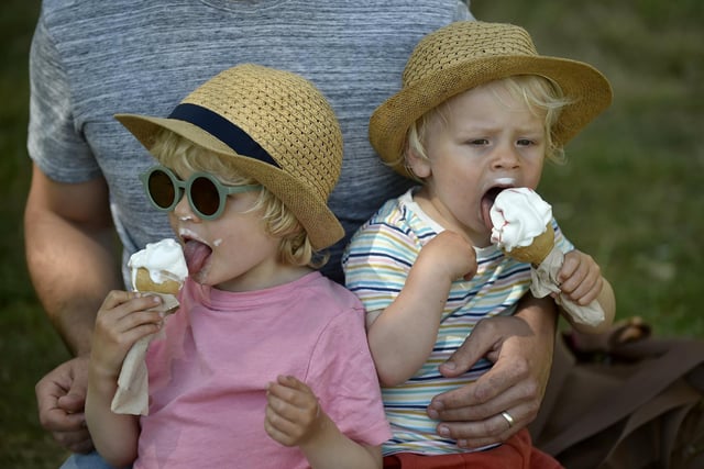 The ice cream van at Roundhay Park was one of readers' favourite choices, perhaps because the park itself is such a beautiful place to spend a sunny day. Here, brothers Freddie and Sam Sheppard enjoy a summer treat.