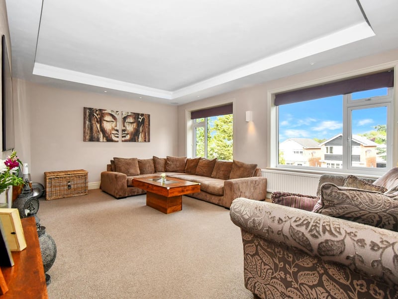 The home has a light and spacious living room.