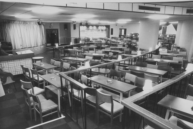 Inside Crossgates Working Men's Club in November 1977.