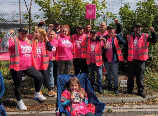 Engineers and call centre staff voted in favour of industrial action after BT offered a £1,500 per year pay rise. Picture: @CWUnews.