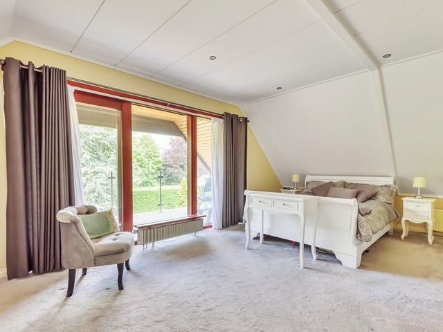 One of the spacious double bedrooms within The Lodge.