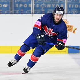 MORE OF THE SAME PLEASE: Leeds Knights' captain Kieran Brown is keen to get a second taste of international hockey with GB at next year's world championships. Picture: Dean Woolley/Ice Hockey UK Media