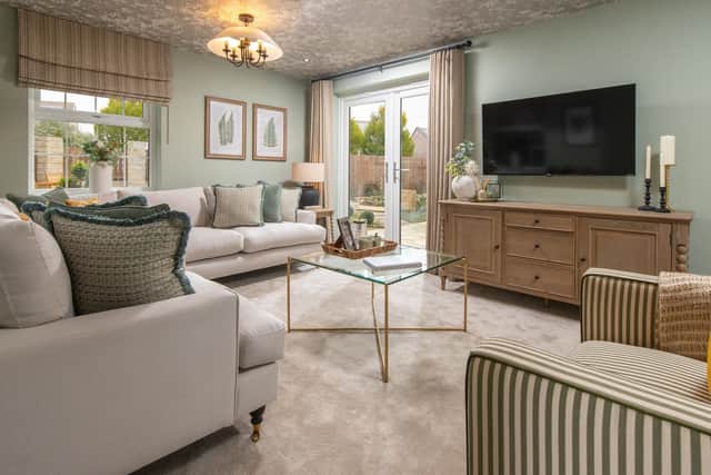 B&DWYW - The living room inside a typical home at Castle Syke Grange