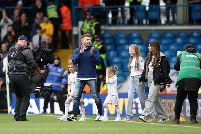 THANK YOU: From Leeds United's fans to Stuart Dallas at the half-time interval of Saturday's Championship clash against Blackburn Rovers at Elland Road. Photo by Jess Hornby/PA Wire.