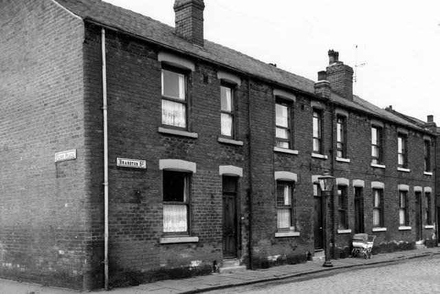 The corner of Flint Place and Branston Street in July 1964.