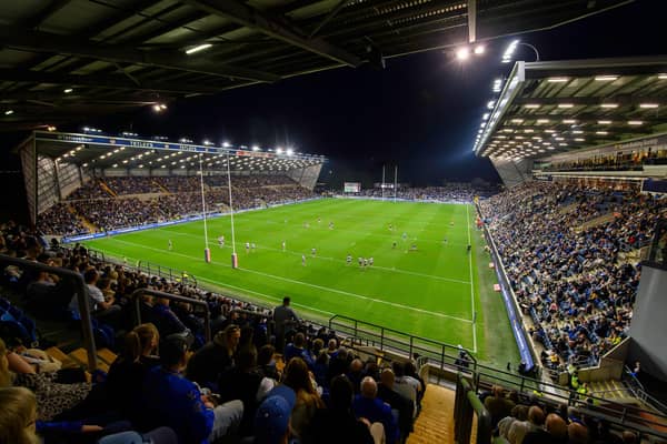Fans watch a game from AMT Headingley's East Stand which is set to host a new cancer centre. Picture by Allan McKenzie/SWpix.com.