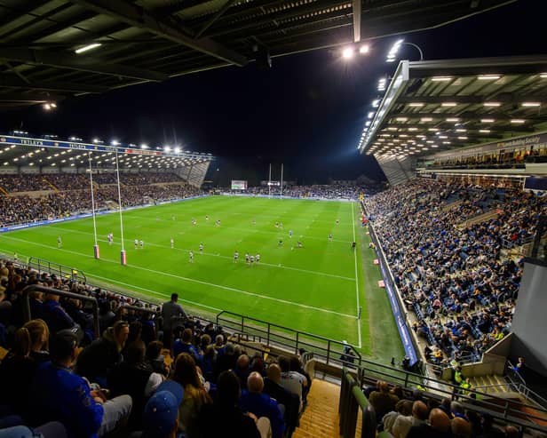 Fans watch a game from AMT Headingley's East Stand which is set to host a new cancer centre. Picture by Allan McKenzie/SWpix.com.