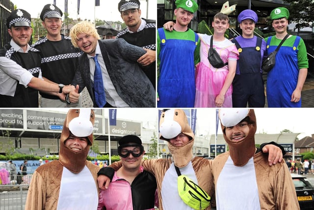 This gallery features various cricket fans, including many in fancy dress, pictured at the England V Australia Ashes cricket test, at Headingley in Leeds, this weekend.