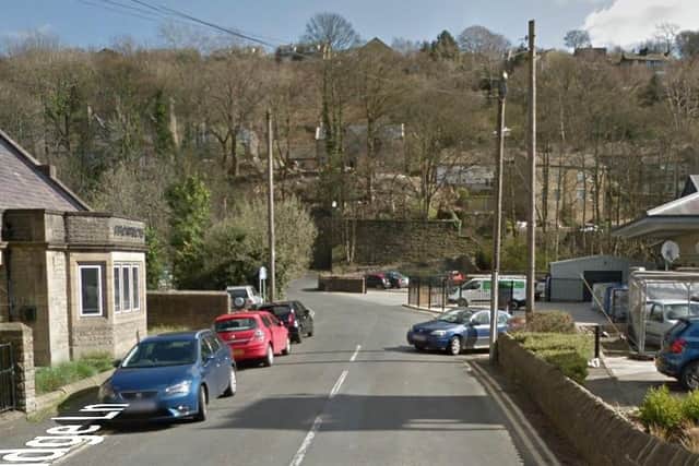 The victim was left shaken but unhurt following the incident, which occurred on Bridge Lane in Holmfirth. Image: Google Street View