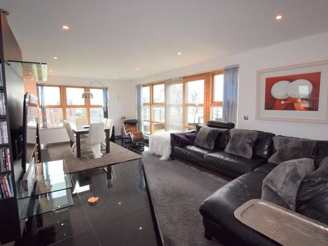 The apartment features a 23ft. lounge with porcelain tiled floor.