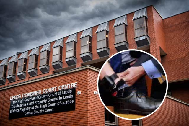 Leeds Crown Court heard that he tried to use the sock to stop the electronic device detecting alcohol through his skin.