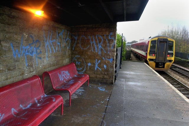 There were calls to clean up graffiti at Bramley railway station in December 2001.
