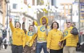 Chris Kamara surprises Leeds locals as he lauches Marie Curie Great Daffodil Appeal.